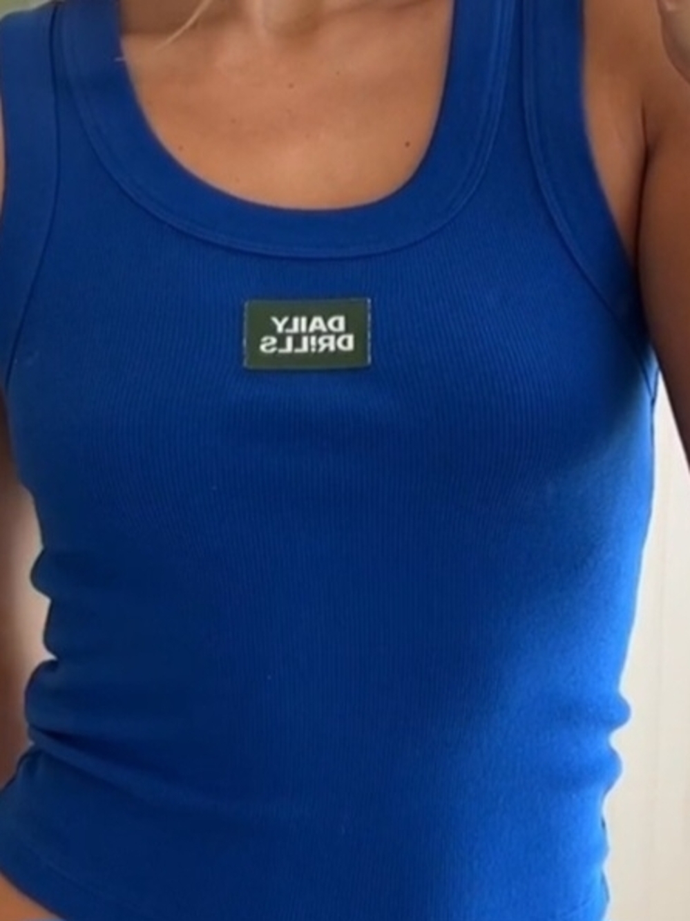 New Daily Drills Cobalt Blue Ribbed Tank XS/S 💙*SOLD OUT EVERYWHERE*💙